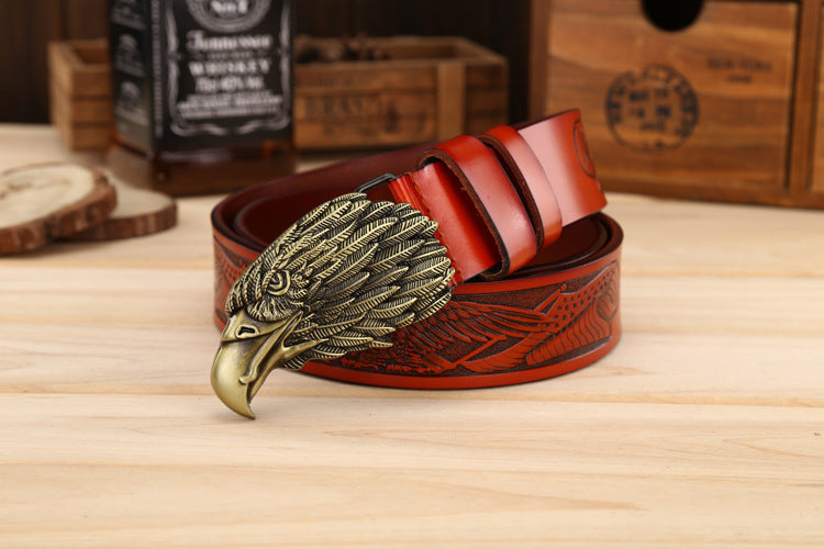Ceinture Cowboy Cuir Aigle Imposant