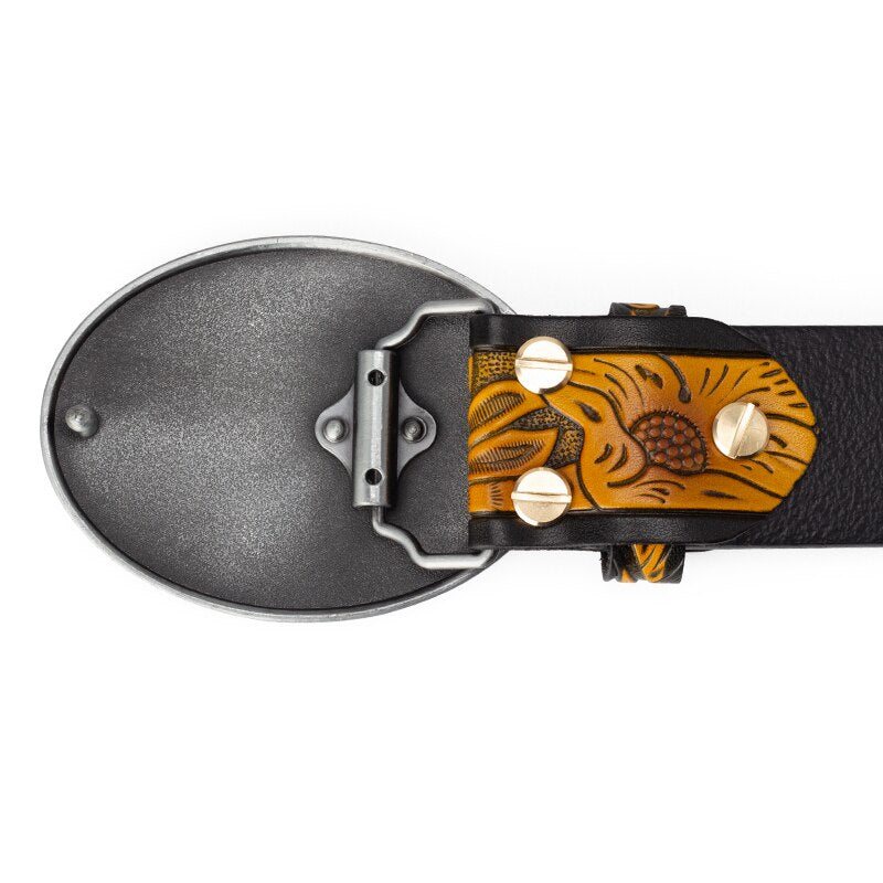 Ceinture Cowboy Cuir Drapeau Américain