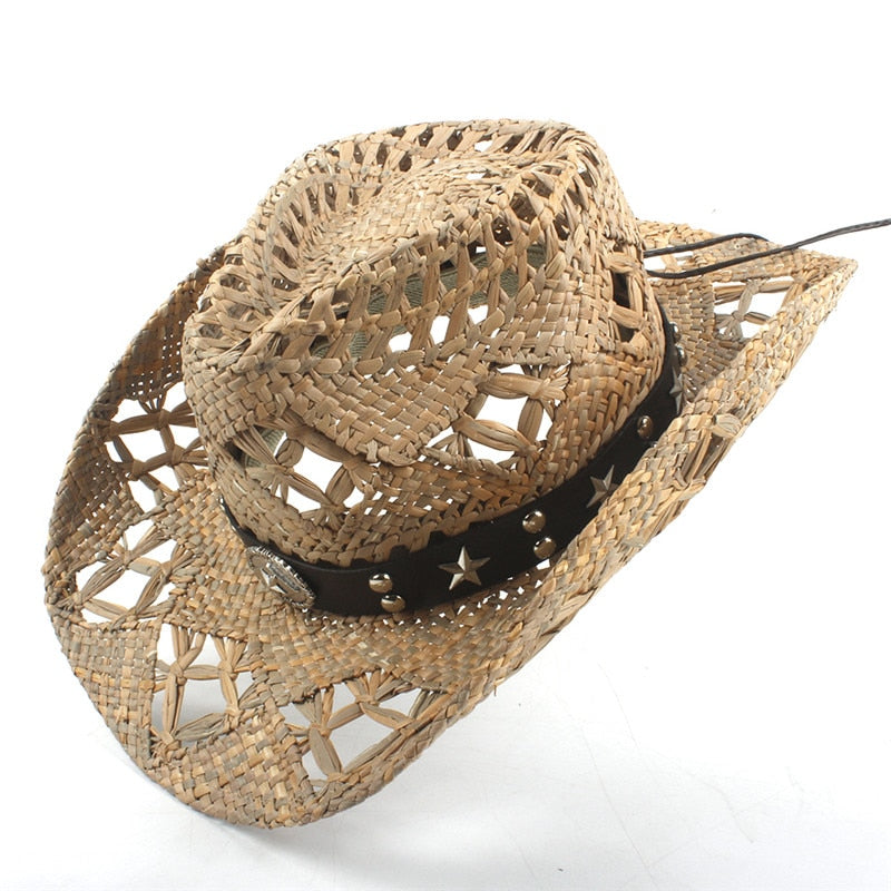 Chapeau Cowboy en Paille Étoile
