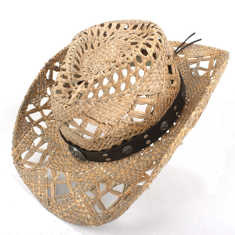 Chapeau Cowboy Paille Fleur de Lys