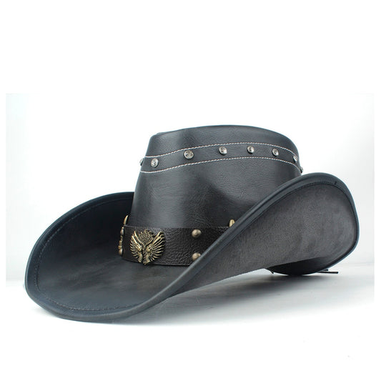 Chapeau De Cowboy En Cuir Noir Munitions