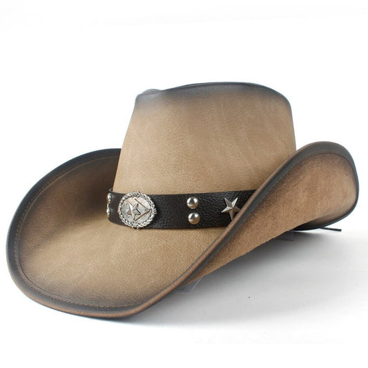 Chapeau De Cowboy En Cuir Shérif