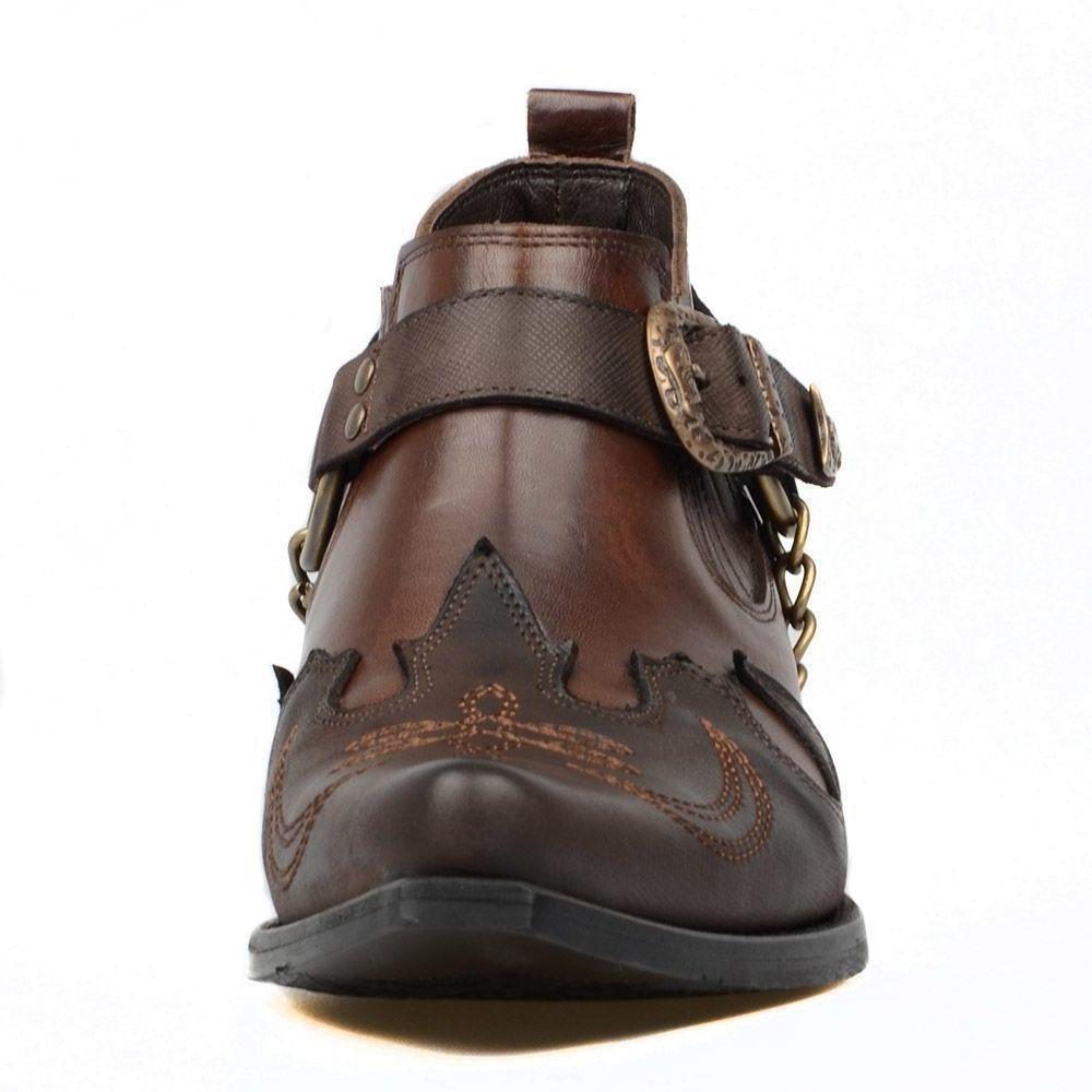 Botte Western Cuir Marron