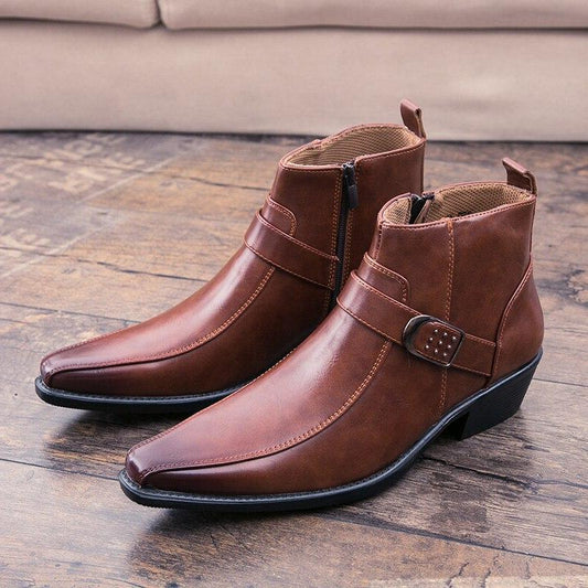 Bottes Western Homme Simili Cuir