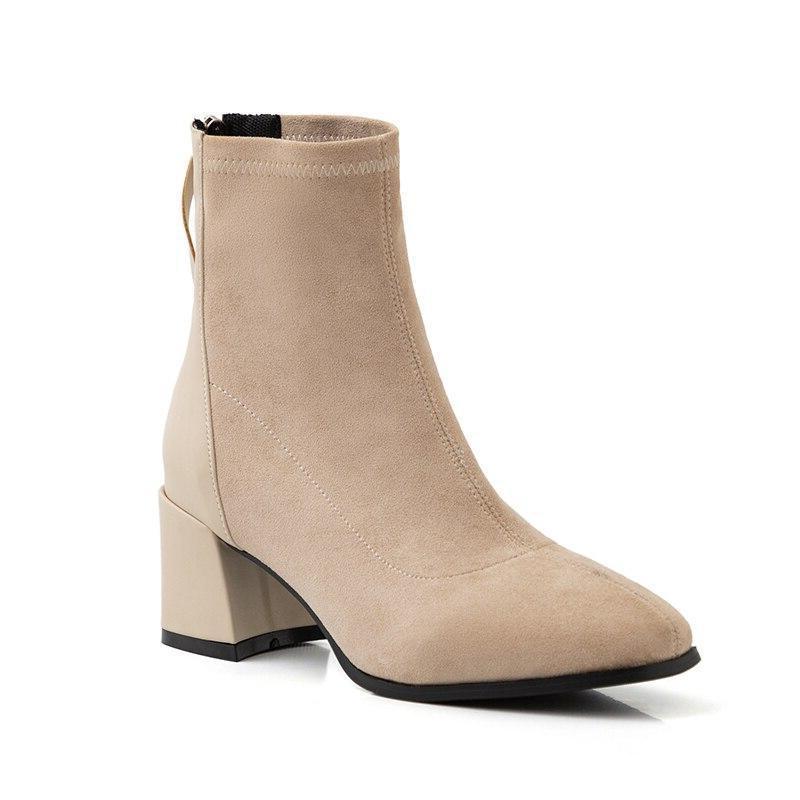 Bottines Western Femme Beige