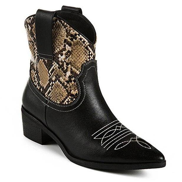 Bottine Western Croco