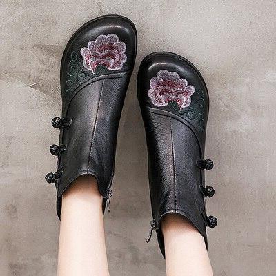 Bottine Noire Style Western