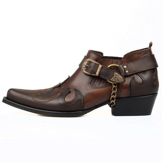 Botte Western Cuir Marron
