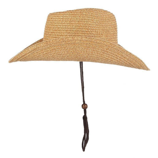 Chapeau Cowboy en Paille Avec Sangle