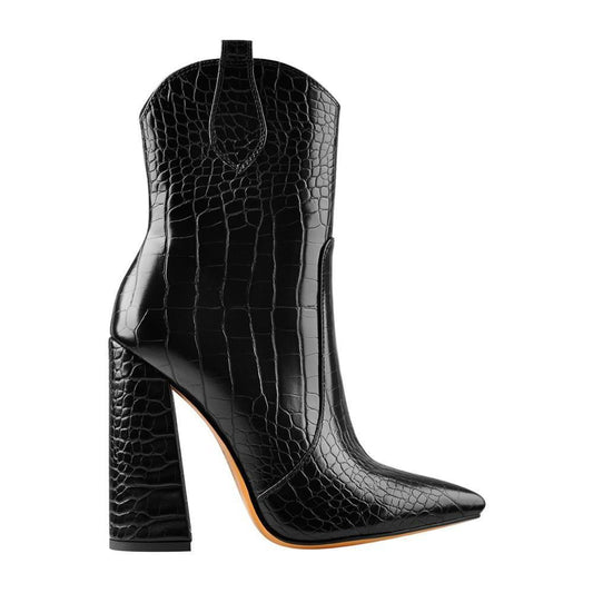 Bottines Western Croco