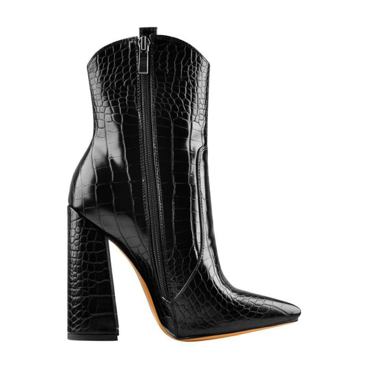 Bottines Western Croco