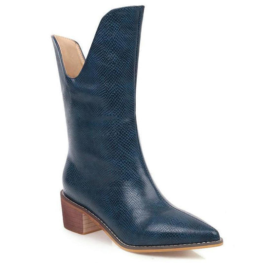 Bottes Style Western Cuir Femme