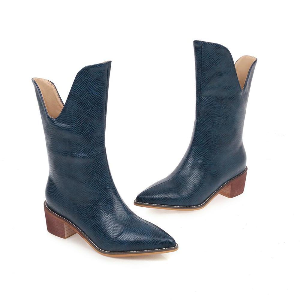 Bottes Style Western Cuir Femme