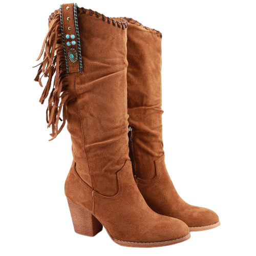 Botte Western Femme Avec Frange