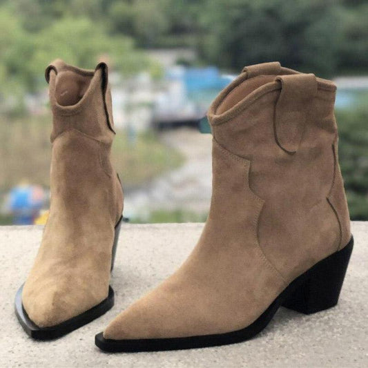 Boots Western Femme Daim