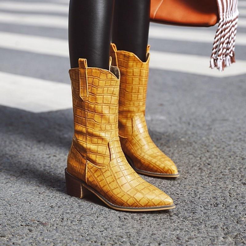 Botte Western Femme Jaune