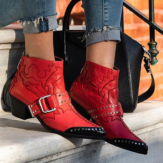 Bottes Country Femme Rouge