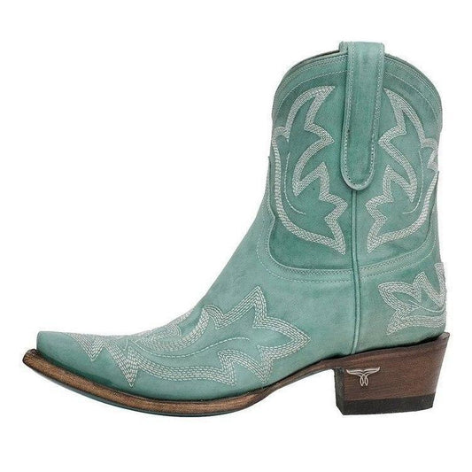 Bottes Cowboy Femme Turquoise