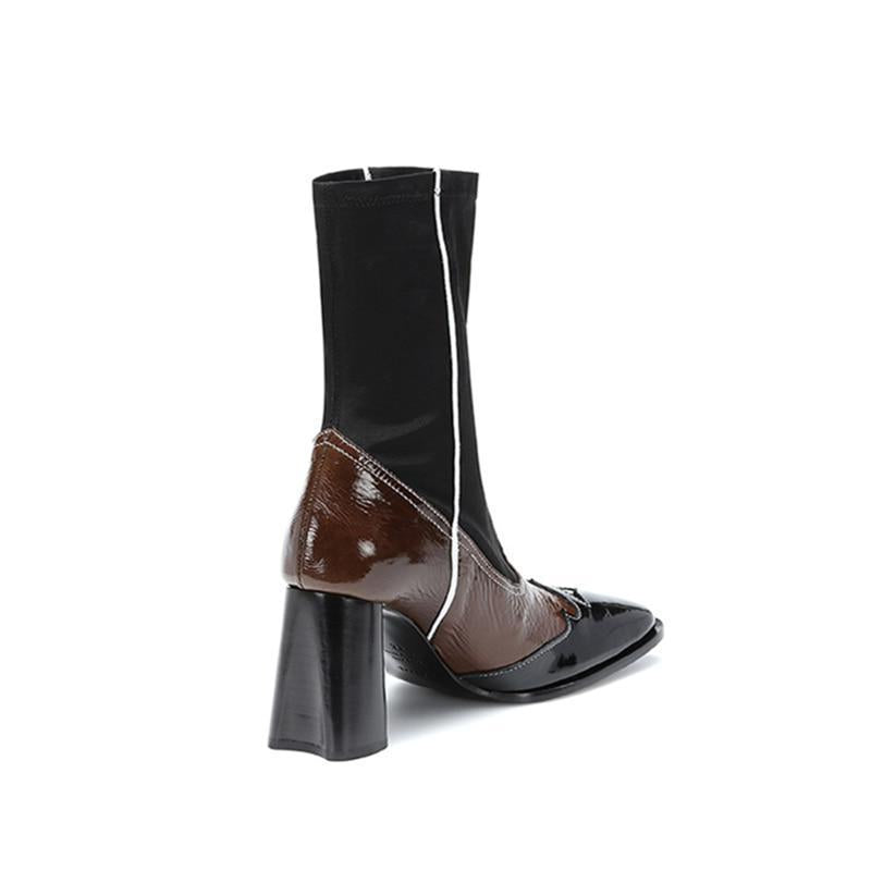 Bottes Cuir Western Tendance Femme