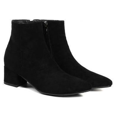 Bottes Style Western En Daim Noire
