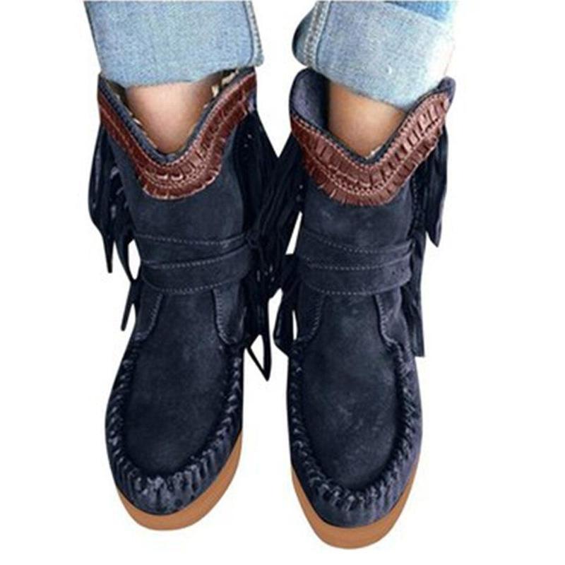 Bottes Western À Franges Femme