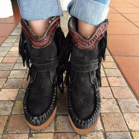 Bottes Western À Franges Femme