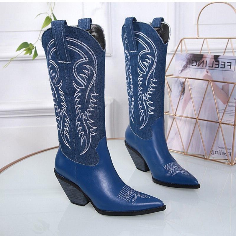 Bottes Western Bleu