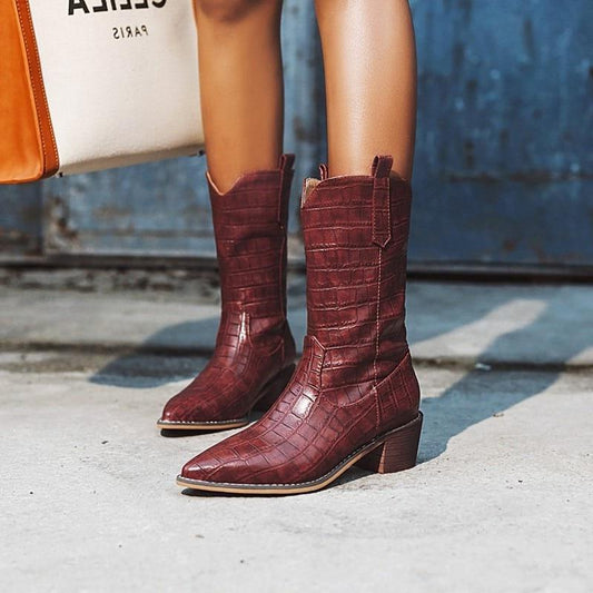Bottes Western Bordeaux