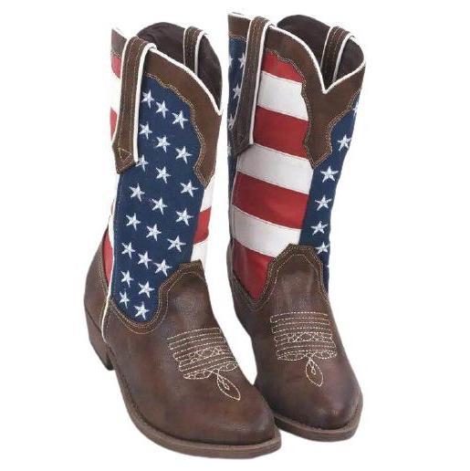 Bottes Western Drapeau Américain