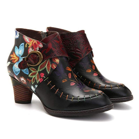 Bottes Western Femme Fleur Brodees