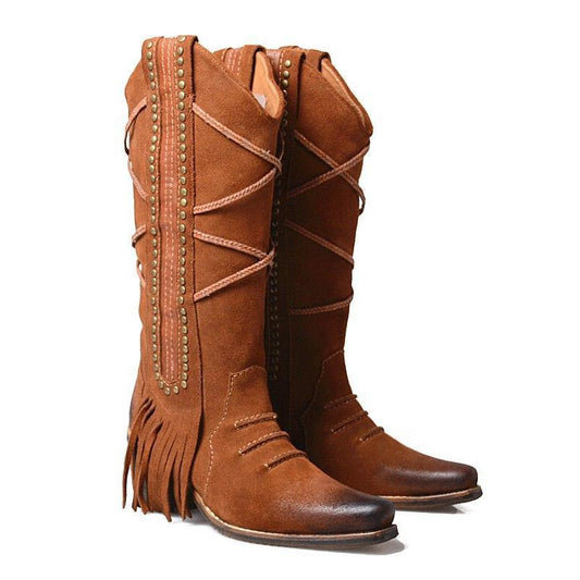 Bottes Western Femme Marron