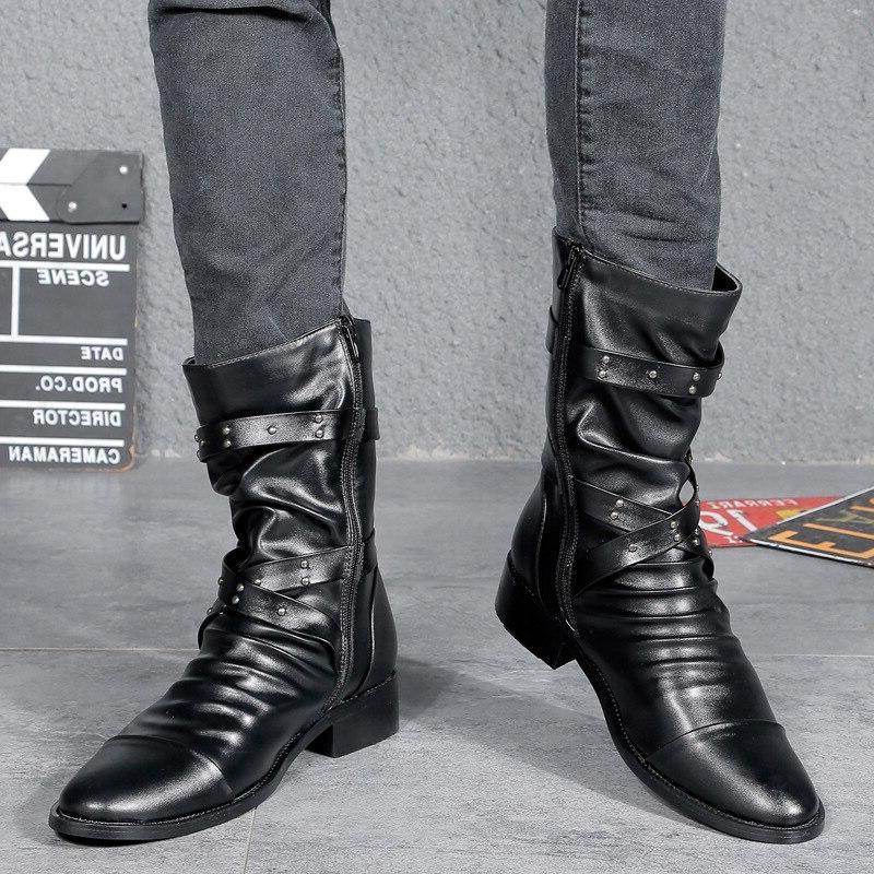 Bottes Western Noires Cuir