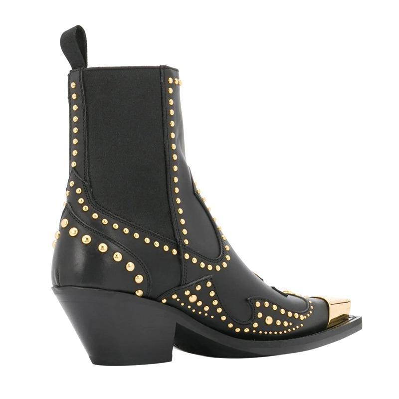 Bottines Western Cloutées