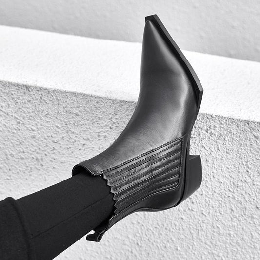 Bottines Western Noir Femme