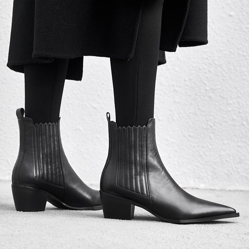 Bottines Western Noir Femme