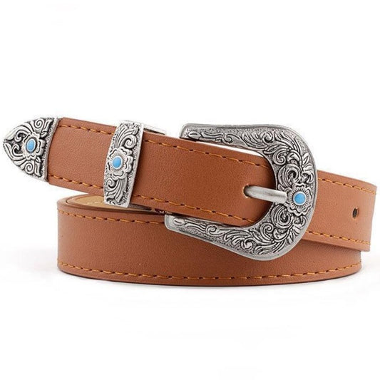 Ceinture Femme Western Marron