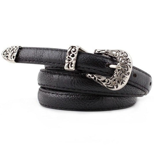 Ceinture Western Femme Cuir Noir