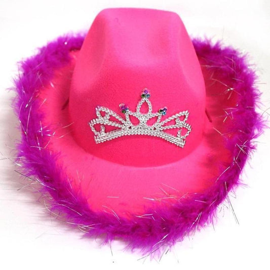 Chapeau Cowboy Rose Paillette