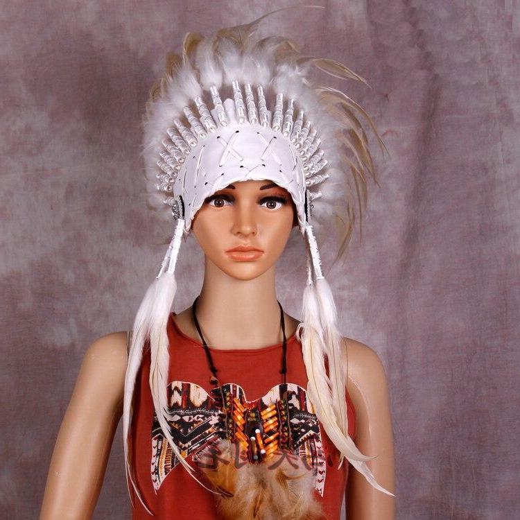 Coiffe Indienne Blanche