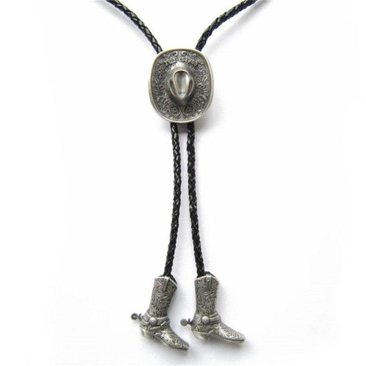 Cravate Cowboy Argent