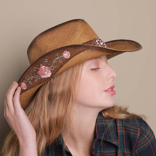 Chapeau Cowboy Paille Marron