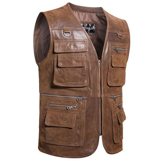 Gilet Cuir Homme Western