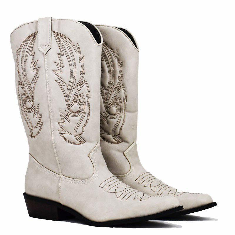 Bottes Country Blanches Repaire Western - Main Image