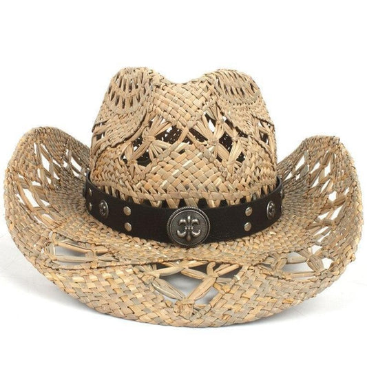 Chapeau Cowboy Paille Fleur de Lys