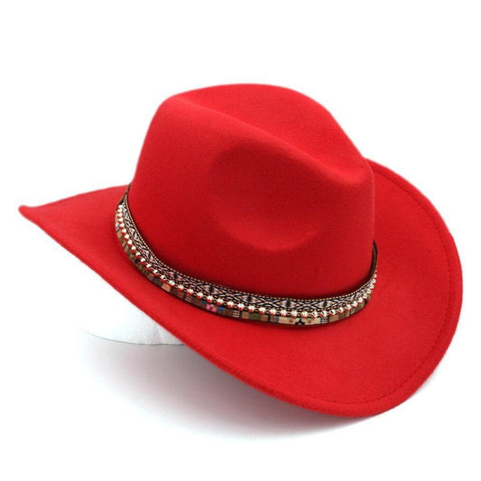 Chapeau De Cowboy Rouge Vif
