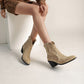 Boots Western Femme Daim