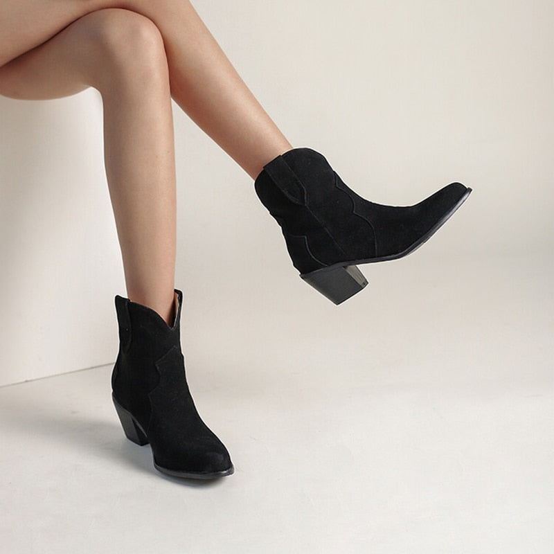 Daim Magasin Bottes Femme Boots Western Femme Daim