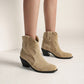 Boots Western Femme Daim