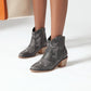 Bottines Western À Motifs Femme