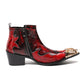 Bottines Western Rouge Homme